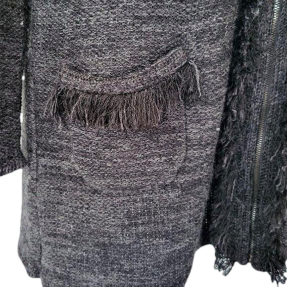 Tahari Black Knit Sweater Tunic / Jacket, sz M - Picture 5 of 8